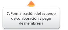 Formalización del acuerdo de colaboración y pago de membresía